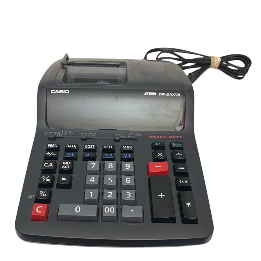 Casio DR-210TM Desktop Printing & Display 12 Digit Calculator Heavy Duty Tested